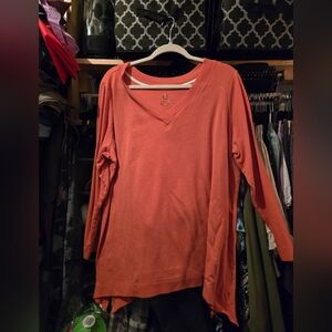V-Neck Long Sleeve Top